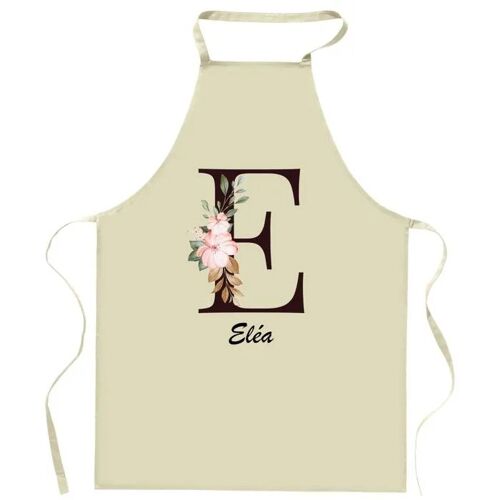 Planetee Tablier De Cuisine Eléa Lettre | Cadeau Femme Pour Cuisinière Vêtement Blouse De Protection Barbecue Jardinage Tablier