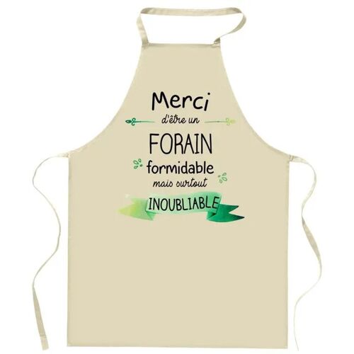 Planetee Tablier De Cuisine Forain Merci Inoubliable | Cadeau Original Homme Humour Pour Cuisinier Vêtement Blouse De Protection