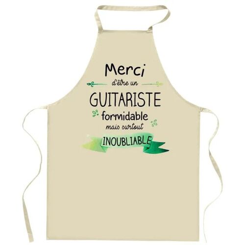 Planetee Tablier De Cuisine Guitariste Merci Inoubliable | Cadeau Original Homme Humour Pour Cuisinier Vêtement Blouse De Protection