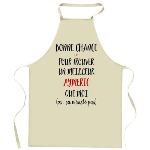 Planetee Tablier De Cuisine Aymeric Ca N'existe Pas | Cadeau Original Humour Pour Cuisinier Et Cuisinière Vêtement Blouse