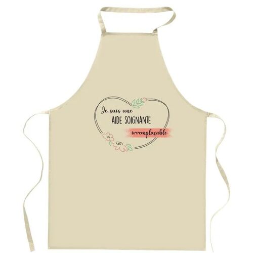 Planetee Tablier De Cuisine Aide Soignante Irremplaçable | Cadeau Original Humour Pour Cuisinière Vêtement Blouse De Protection