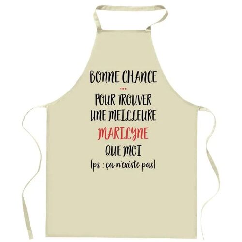 Planetee Tablier De Cuisine Marilyne Ça N'existe Pas | Cadeau Original Humour Pour Cuisinière Vêtement Blouse De Protection Barbecue
