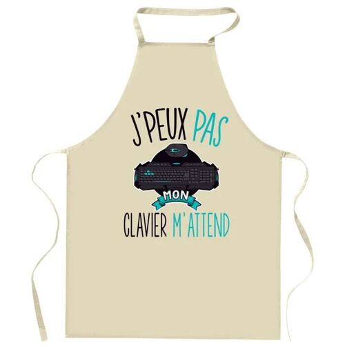 Planetee Tablier De Cuisine Clavier Jeux Pc J'peux Pas | Cadeau Original Pour Passionnés Vêtement Blouse De Protection Barbecue