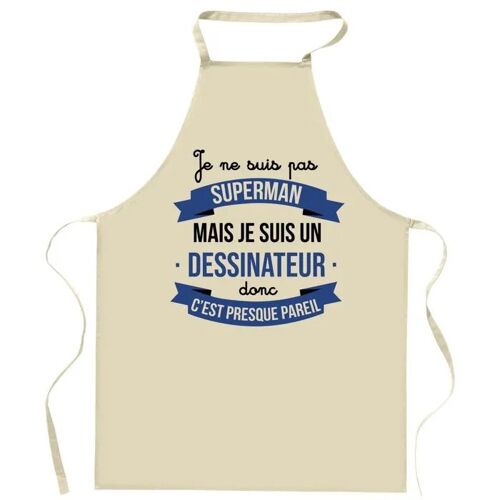 Planetee Tablier De Cuisine Dessinateur Superhéros | Cadeau Original Humour Pour Cuisinier Vêtement Blouse De Protection Barbecue