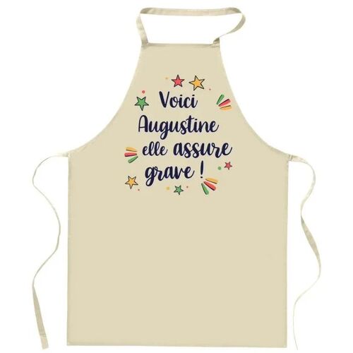 Planetee Tablier De Cuisine Augustine Elle Assure Grave ! | Tablier Jardinage Et Tâches Ménagères Cadeau Fête Des Mères Anniversaire
