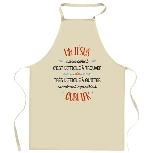 Planetee Tablier de cuisine Un Jésus aussi génial | Cadeau Original Humour pour Cuisinier Vêtement Blouse de protection Barbecue
