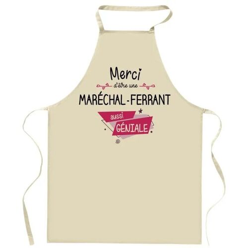 Planetee Tablier De Cuisine Maréchal-Ferrant Merci Géniale | Cadeau Femme Pour Cuisinière Vêtement Blouse De Protection Barbecue