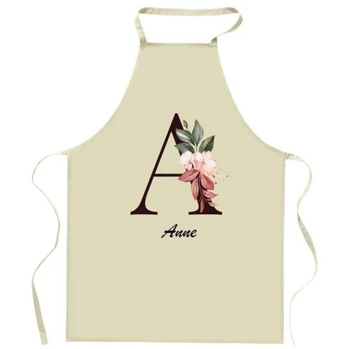 Planetee Tablier De Cuisine Anne Lettre | Cadeau Femme Pour Cuisinière Vêtement Blouse De Protection Barbecue Jardinage Tablier
