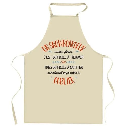 Planetee Tablier De Cuisine Un Snowboardeur Aussi Génial | Cadeau Original Humour Pour Cuisinier Vêtement Blouse De Protection
