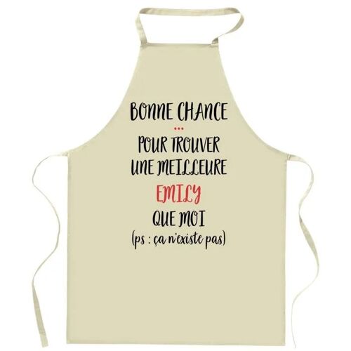 Planetee Tablier De Cuisine Emily Ça N'existe Pas | Cadeau Original Humour Pour Cuisinière Vêtement Blouse De Protection Barbecue