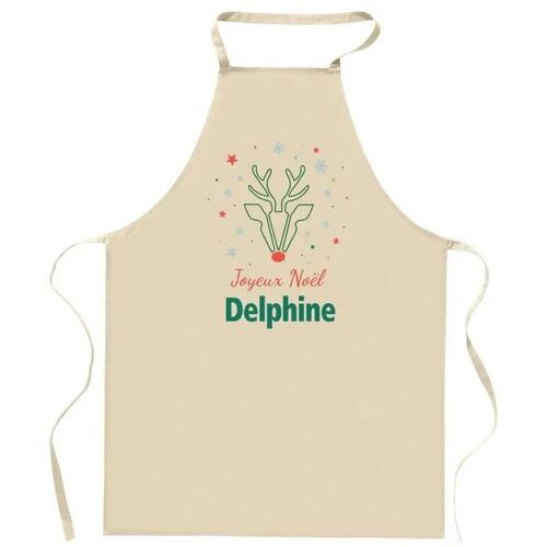 Planetee Tablier Joyeux Noël Delphine Cerf - Cadeau Secret Santa Original Pour Cuisinier Vêtement Noël Barbecue Jardinage Et Tâches