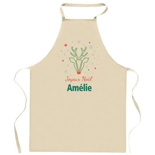 Planetee Tablier Joyeux Noël Amélie Cerf - Cadeau Secret Santa Original Pour Cuisinier Vêtement Noël Barbecue Jardinage Et Tâches