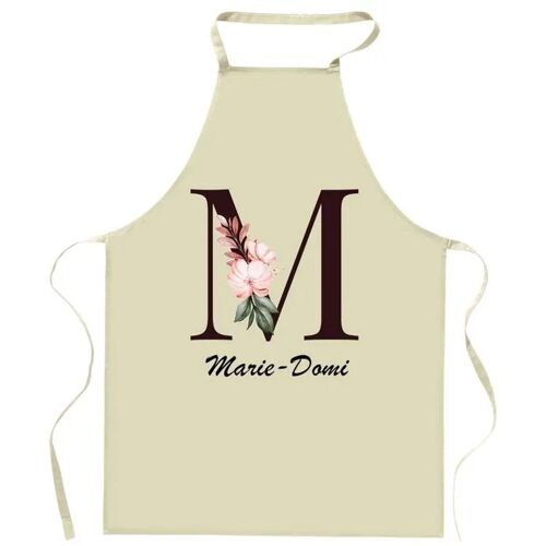 Planetee Tablier De Cuisine Marie-Dominique Lettre | Cadeau Femme Pour Cuisinière Vêtement Blouse De Protection Barbecue Jardinage