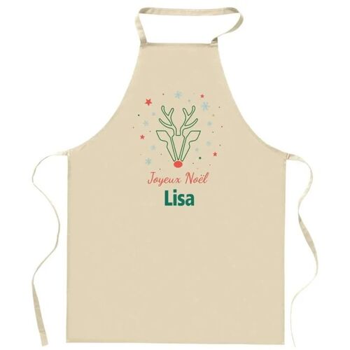 Planetee Tablier Joyeux Noël Lisa Cerf - Cadeau Secret Santa Original Pour Cuisinier Vêtement Noël Barbecue Jardinage Et Tâches