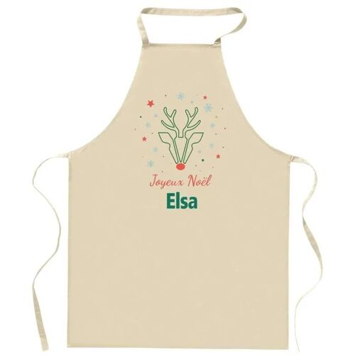 Planetee Tablier Joyeux Noël Elsa Cerf - Cadeau Secret Santa Original Pour Cuisinier Vêtement Noël Barbecue Jardinage Et Tâches