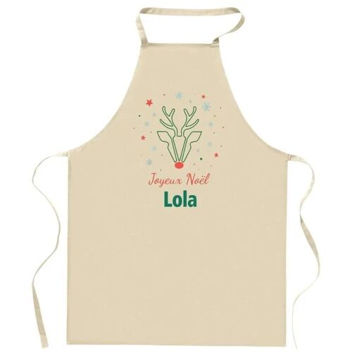 Planetee Tablier Joyeux Noël Lola Cerf - Cadeau Secret Santa Original Pour Cuisinier Vêtement Noël Barbecue Jardinage Et Tâches