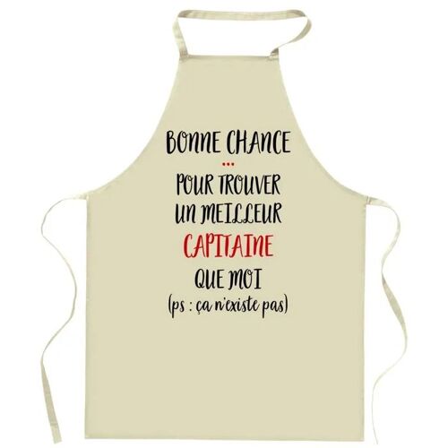 Planetee Tablier De Cuisine Capitaine Ca N'existe Pas | Cadeau Original Humour Pour Cuisinier Et Cuisinière Vêtement Blouse