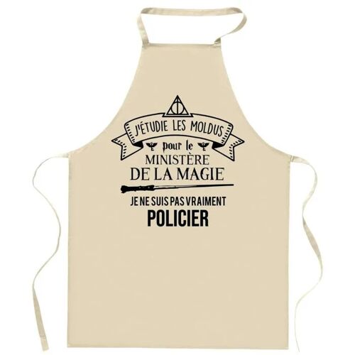 Planetee Tablier De Cuisine Pompier Ministère De La Magie | Cadeau Original Humour Pour Cuisinier Vêtement Blouse De Protection