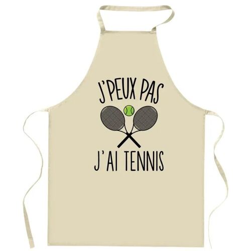 Planetee Tablier De Cuisine Tennis J'peux Pas | Cadeau Original Pour Passionnés Vêtement Blouse De Protection Barbecue Jardinage