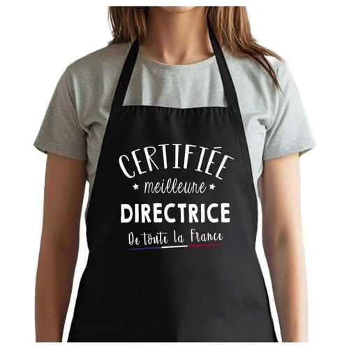 Planetee Tablier Noir Directrice Certifiée Meilleure De France| Vêtement Blouse De Protection Pour Cuisine Barbecue, Jardinage