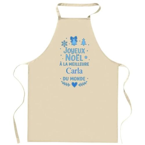 Planetee Tablier Joyeux Noël À La Meilleure Carla - Cadeau Secret Santa Original Pour Cuisinier Vêtement Noël Barbecue Jardinage