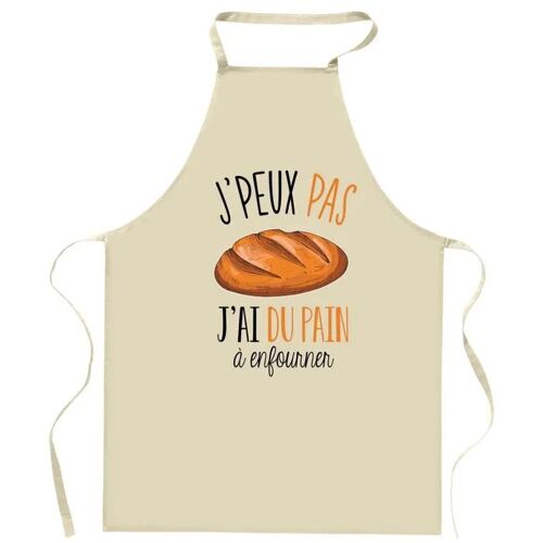 Planetee Tablier De Cuisine Pain À Enfourner J'peux Pas | Cadeau Original Pour Passionnés Vêtement Blouse De Protection Barbecue