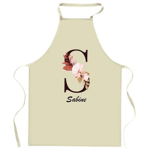 Planetee Tablier De Cuisine Sabine Lettre | Cadeau Femme Pour Cuisinière Vêtement Blouse De Protection Barbecue Jardinage Tablier