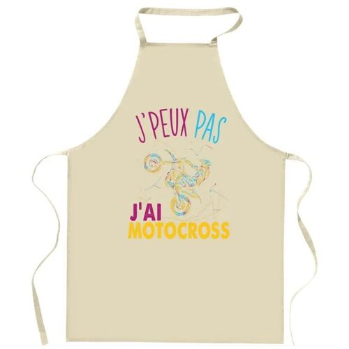 Planetee Tablier De Cuisine Motocross J'peux Pas | Cadeau Original Pour Passionnés Vêtement Blouse De Protection Barbecue Jardinage