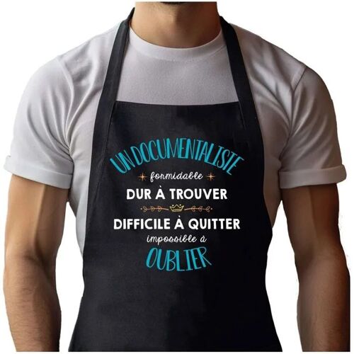 Planetee Tablier Noir Un Documentaliste Formidable Homme| Vêtement Blouse De Protection Pour Cuisine Barbecue, Jardinage, Tâches