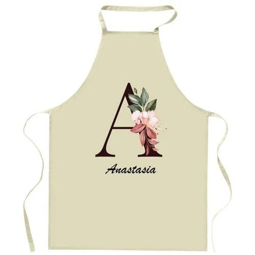 Planetee Tablier De Cuisine Anastasia Lettre | Cadeau Femme Pour Cuisinière Vêtement Blouse De Protection Barbecue Jardinage Tablier