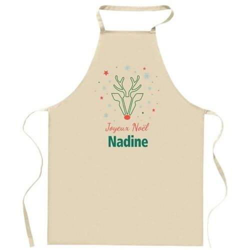 Planetee Tablier Joyeux Noël Nadine Cerf - Cadeau Secret Santa Original Pour Cuisinier Vêtement Noël Barbecue Jardinage Et Tâches