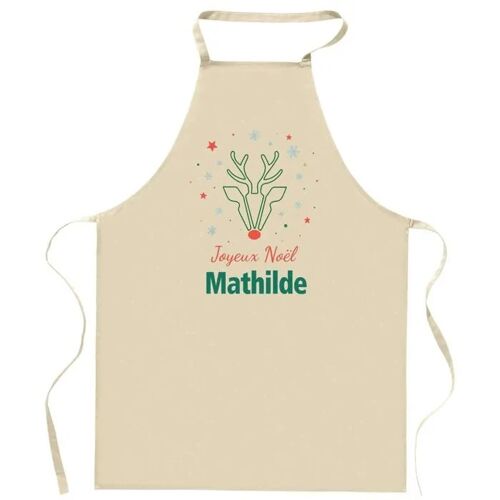 Planetee Tablier Joyeux Noël Mathilde Cerf - Cadeau Secret Santa Original Pour Cuisinier Vêtement Noël Barbecue Jardinage Et Tâches