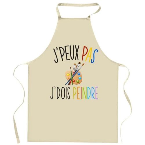 Planetee Tablier De Cuisine Peinture J'peux Pas | Cadeau Original Pour Passionnés Vêtement Blouse De Protection Barbecue Jardinage