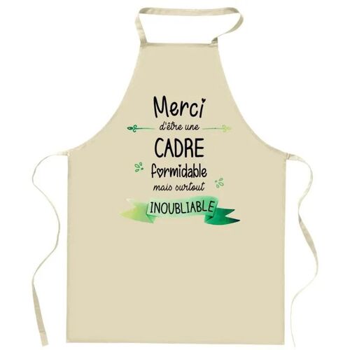 Planetee Tablier De Cuisine Cadre Merci Inoubliable Femme | Cadeau Original Humour Pour Cuisinière Vêtement Blouse De Protection