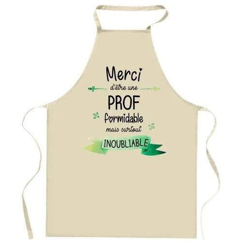 Planetee Tablier De Cuisine Prof Merci Inoubliable Femme | Cadeau Original Humour Pour Cuisinière Vêtement Blouse De Protection