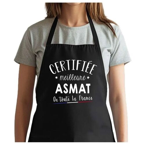 Planetee Tablier Noir Atsem Certifiée Meilleure De France| Vêtement Blouse De Protection Pour Cuisine Barbecue, Jardinage, Tâches