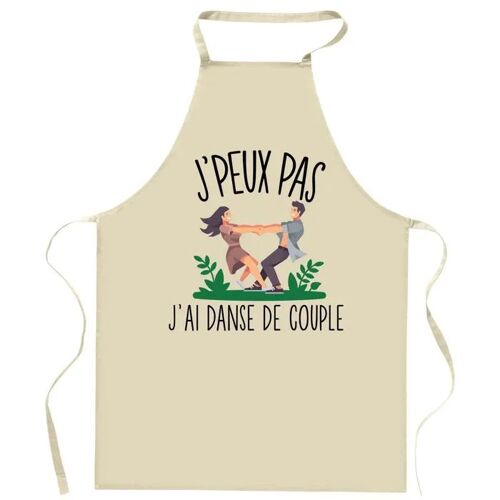 Planetee Tablier de cuisine danse de couple J'peux pas | Cadeau Original pour passionnés Vêtement Blouse de protection Barbecue