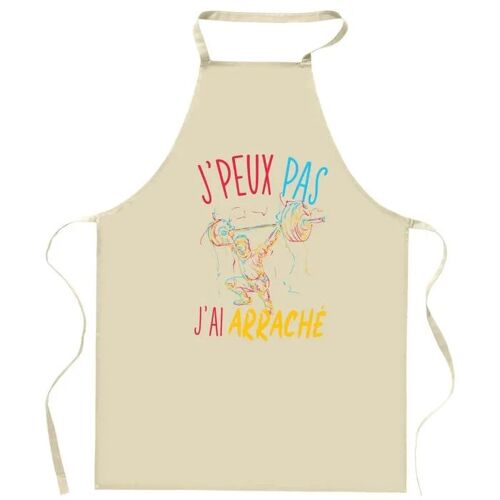 Planetee Tablier De Cuisine Arraché Haltérophilie J'peux Pas | Cadeau Original Pour Passionnés Vêtement Blouse De Protection
