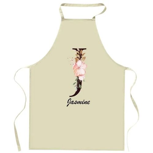 Planetee Tablier De Cuisine Jasmine Lettre | Cadeau Femme Pour Cuisinière Vêtement Blouse De Protection Barbecue Jardinage Tablier