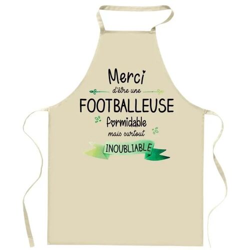 Planetee Tablier De Cuisine Footballeuse Merci Inoubliable Femme | Cadeau Original Humour Pour Cuisinière Vêtement Blouse