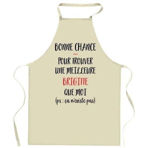 Planetee Tablier De Cuisine Brigitte Ça N'existe Pas | Cadeau Original Humour Pour Cuisinière Vêtement Blouse De Protection Barbecue