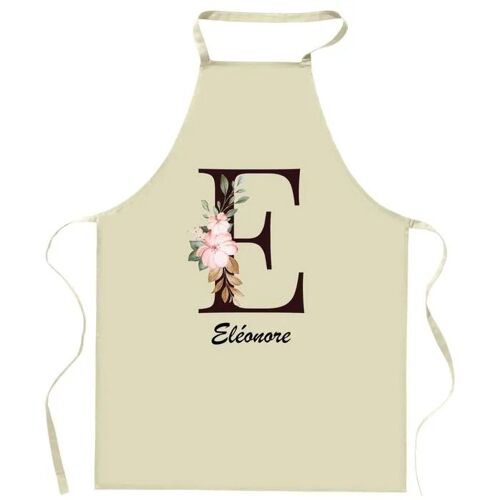 Planetee Tablier De Cuisine Eléonore Lettre | Cadeau Femme Pour Cuisinière Vêtement Blouse De Protection Barbecue Jardinage Tablier