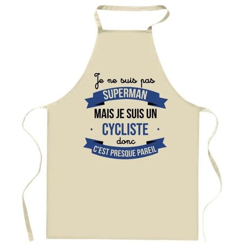 Planetee Tablier de cuisine Cycliste Superhéros | Cadeau Original Humour pour Cuisinier Vêtement Blouse de protection Barbecue
