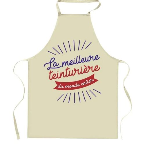 Planetee Tablier De Cuisine Teinturière Meilleure Du Monde Entier | Cadeau Original Humour Pour Cuisinière Vêtement Blouse