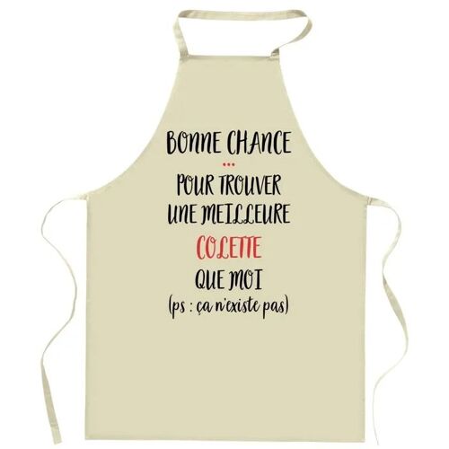 Planetee Tablier De Cuisine Colette Ça N'existe Pas | Cadeau Original Humour Pour Cuisinière Vêtement Blouse De Protection Barbecue