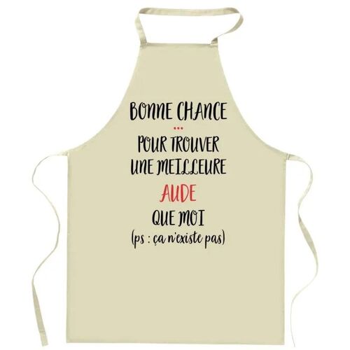 Planetee Tablier De Cuisine Aude Ça N'existe Pas | Cadeau Original Humour Pour Cuisinière Vêtement Blouse De Protection Barbecue
