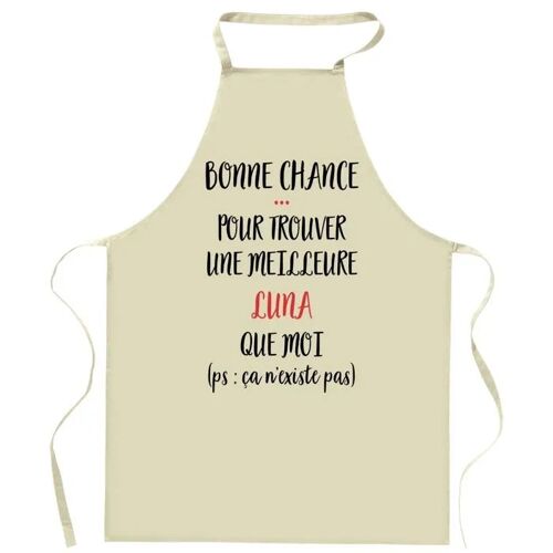 Planetee Tablier De Cuisine Luna Ça N'existe Pas | Cadeau Original Humour Pour Cuisinière Vêtement Blouse De Protection Barbecue