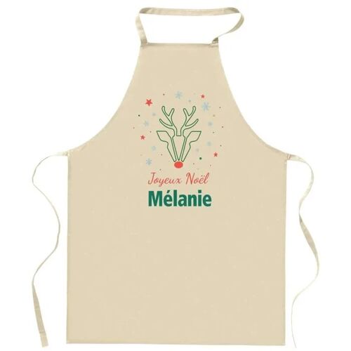 Planetee Tablier Joyeux Noël Mélanie Cerf - Cadeau Secret Santa Original Pour Cuisinier Vêtement Noël Barbecue Jardinage Et Tâches