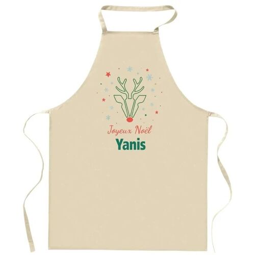 Planetee Tablier Joyeux Noël Yanis Cerf - Cadeau Secret Santa Original Pour Cuisinier Vêtement Noël Barbecue Jardinage Et Tâches
