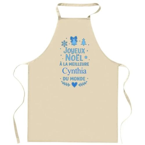Planetee Tablier Joyeux Noël À La Meilleure Cynthia - Cadeau Secret Santa Original Pour Cuisinier Vêtement Noël Barbecue Jardinage